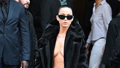 Katy Perry Takes “Naked Dressing” to a New Level at Couture Week