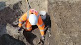 Archaeologists are stunned by the discovery of 25 'incredibly significant' prehistoric pits dug in straight lines containing ancient animal bones