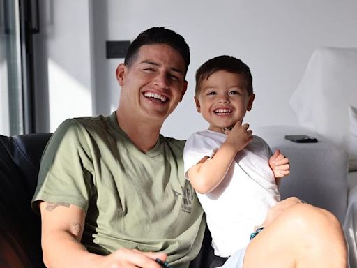 'Samu', el hijo menor de James Rodríguez, también se une a la celebración de Colombia