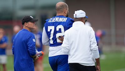 Giants tackle Jermaine Eluemunor has bruised ribs but no fracture; Daniel Jones hits Jalin Hyatt for TD