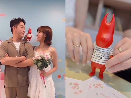 Junior、林萱瑜登記結婚「它也入鏡」 網喊：有小鬼的祝福