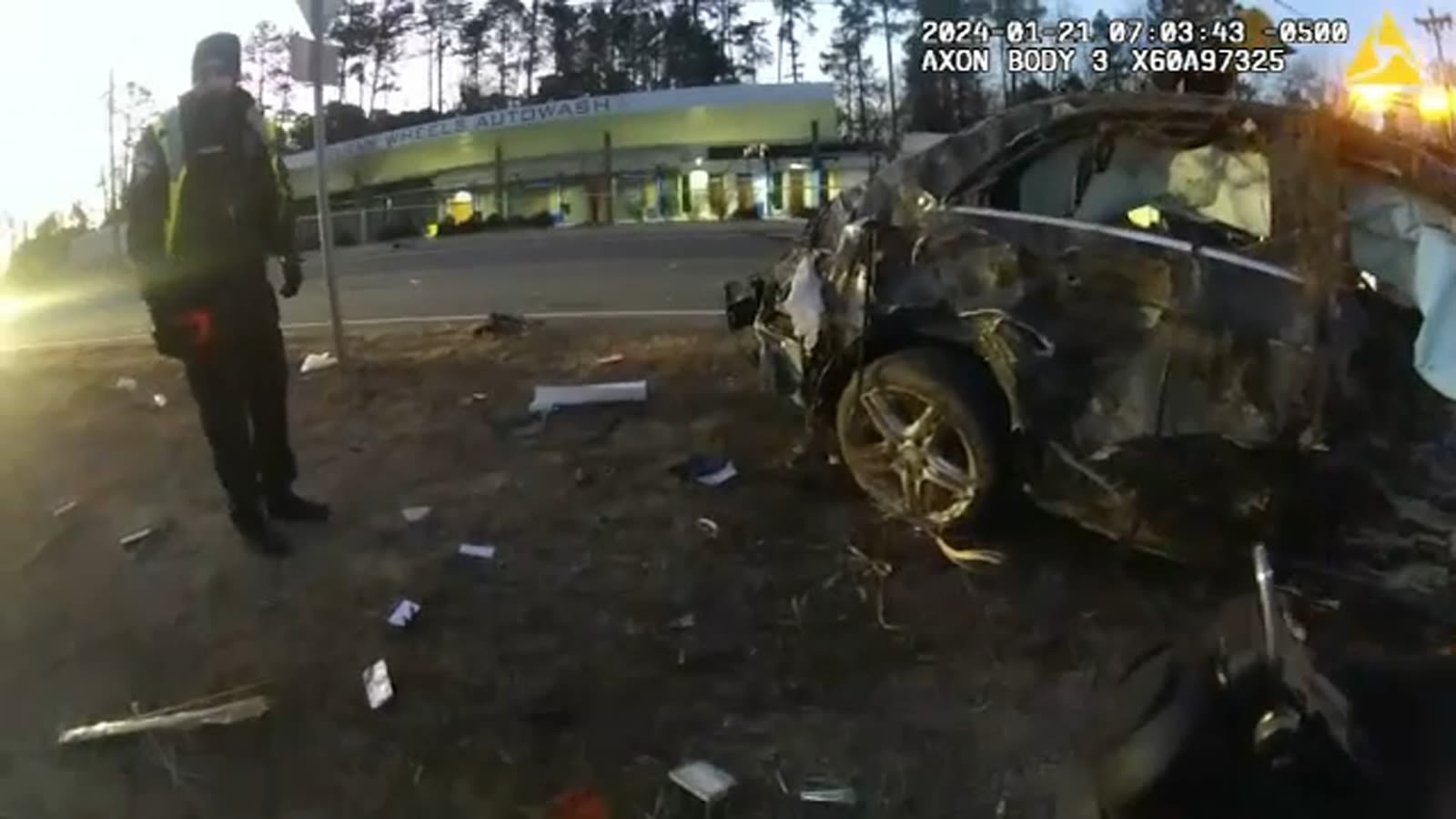 Body camera video shows aftermath of deadly high-speed UNC crash