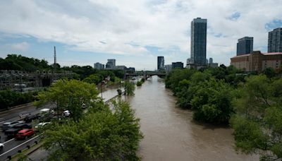 Flooding on highway in Toronto as torrential rain hits city