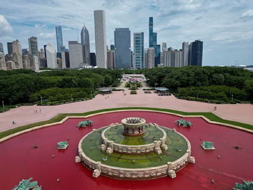 Chicago’s Buckingham Fountain closed after pool water dyed red in apparent pro-Palestine demonstration