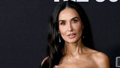 Demi Moore's strapless red roses gown is a giant wearable mosaic