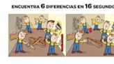 Solo los mejores obreros superan el reto: descubre las 6 diferencias en 16 segundos