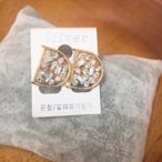 現貨*1 禮物標🎁｜韓國D字母滿版閃鑽迷人耳環 造型D 韓國耳環 滿鑽 韓國製
