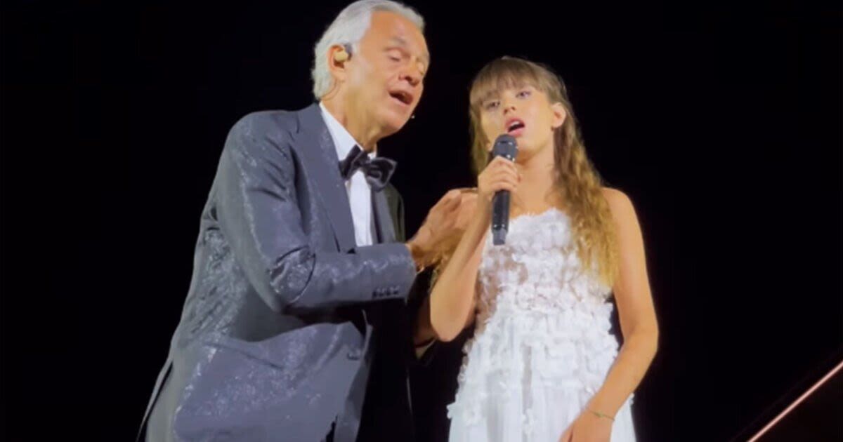 Andrea Bocelli sings with Virginia Bocelli in 30th anniversary concert footage