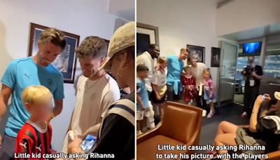 Rihanna Dissed By Young Soccer Fan, Asked Her To Take Pic Of Him And Pulisic