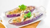 微波爐食譜｜麻醬涼拌茄子船 Eggplant cold dish with sesame sauce
