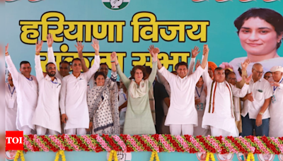 Priyanka Gandhi calls out Modi government for injustice to athletes and farmers | Chandigarh News - Times of India