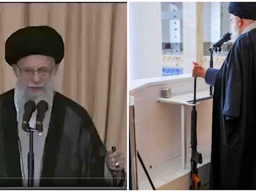 Iran's Khamenei had gun during first public sermon in 5 years slamming Israel. Not for first time