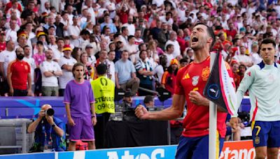 Like father, like son. Mikel Merino emulates dad's goal celebration at same stadium at Euro 2024