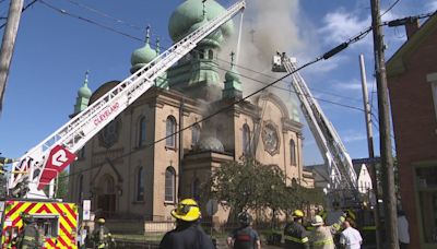 WATCH LIVE: Crews battling fire at historic St. Theodosius Orthodox Cathedral in Cleveland's Tremont neighborhood