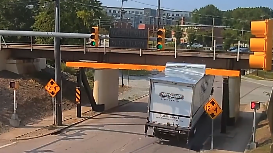 A legendary Durham bridge still mauls trucks, though not as often as it used to