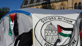 Oxford university lockdown sees students take to streets in pro-Palestine protest