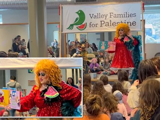 Outrage as drag queen leads young kids in ‘free Palestine’ chant: ‘Wrong on every level’