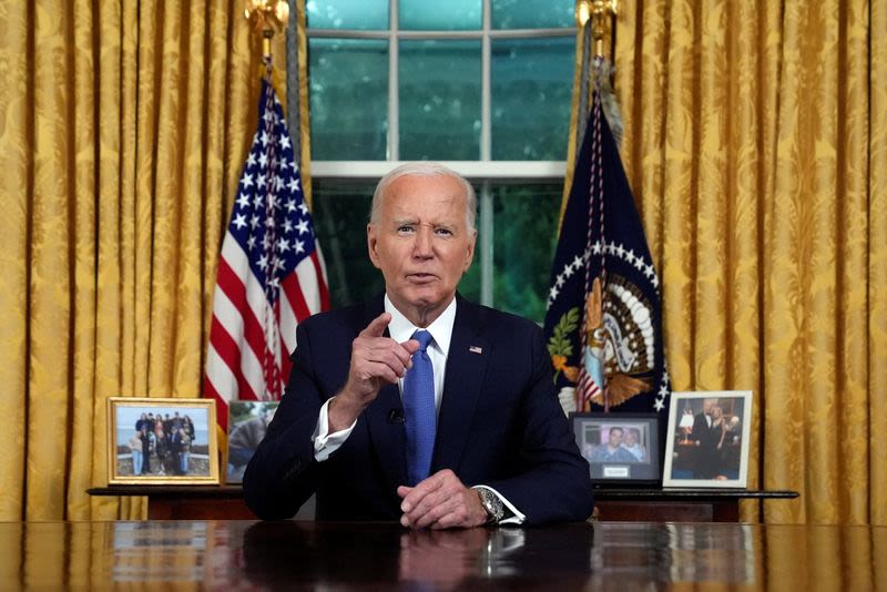 Biden says he's 'passing the torch' to defend democracy in speech from Oval Office