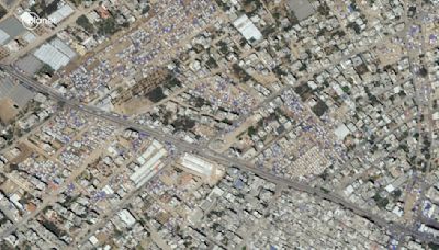 Imágenes satelitales muestran un gran éxodo de palestinos de Rafah ante invasión israelí
