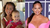 Chrissy Teigen's Daughter Luna, 7, Holds Baby Sister Esti as They Twin in Sweet Sibling Photo