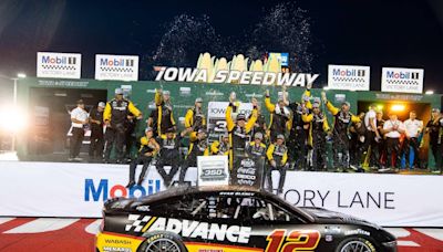 Reigning NASCAR champion Ryan Blaney wins inaugural Cup Series race at Iowa Speedway