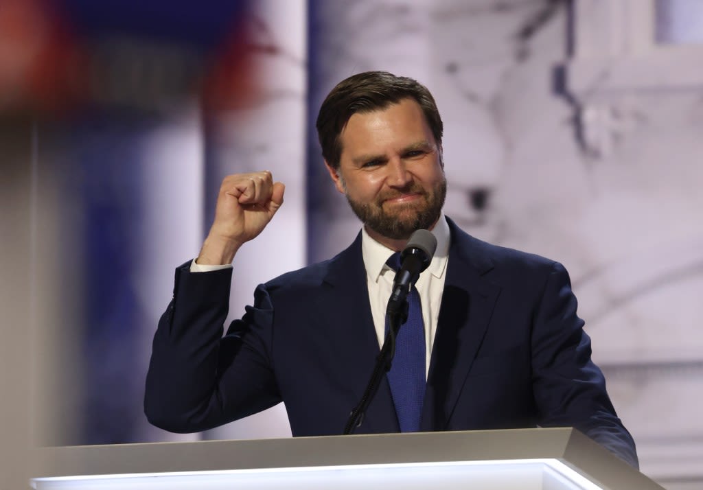 JD Vance introduces himself as Donald Trump’s running mate in RNC speech