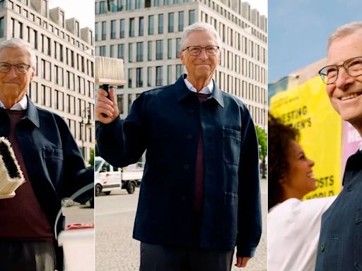 Por qué Bill Gates estaba pegando afiches en las calles de Berlín