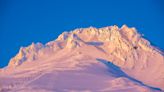 Dreamy Sunset Summer Skiing On Volcano