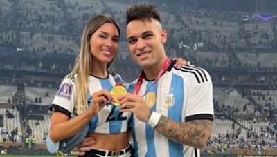 El romántico saludo de Agustina Gandolfo a Lautaro Martínez tras la victoria de la selección argentina