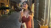 Pregnant Alexandra Daddario, 38, enjoys gelato in Rome