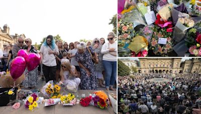 Hundreds gather for Southport vigil to pay tribute to three children killed in knife attack