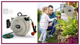 Transform Your Gardening with Wall Mounted Retractable Garden Hose Reel with Hose Nozzle, 55% Off!