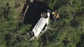 Car plunges 400 feet down cliff in Angeles National Forest