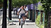 Bicis, niños y sobresaltos en Pamplona