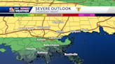 Severe storms possible, the timing and threats here: