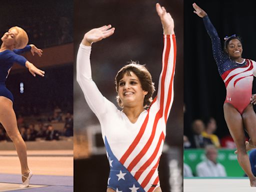 Over 50 Years of Team USA Gymnastics Women’s Olympic Uniforms: Mary Lou Retton, Simone Biles and More Who’ve Repped Red, White and...