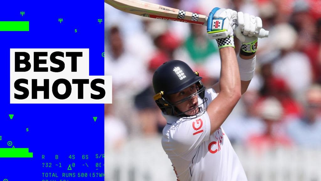 England v West Indies: Watch the best shots from Jamie Smith's 70 on Test debut