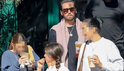 Scott Disick the doting dad takes Penelope, 12, out with friends