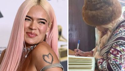 Karol G cometió error ortográfico tras conocer Machu Picchu, y fans la defienden: “Así se escribe en Colombia”