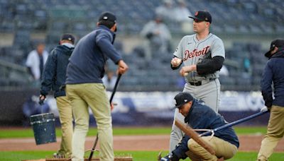 Tigers swept by Yankees, falling in shortened, soggy series finale