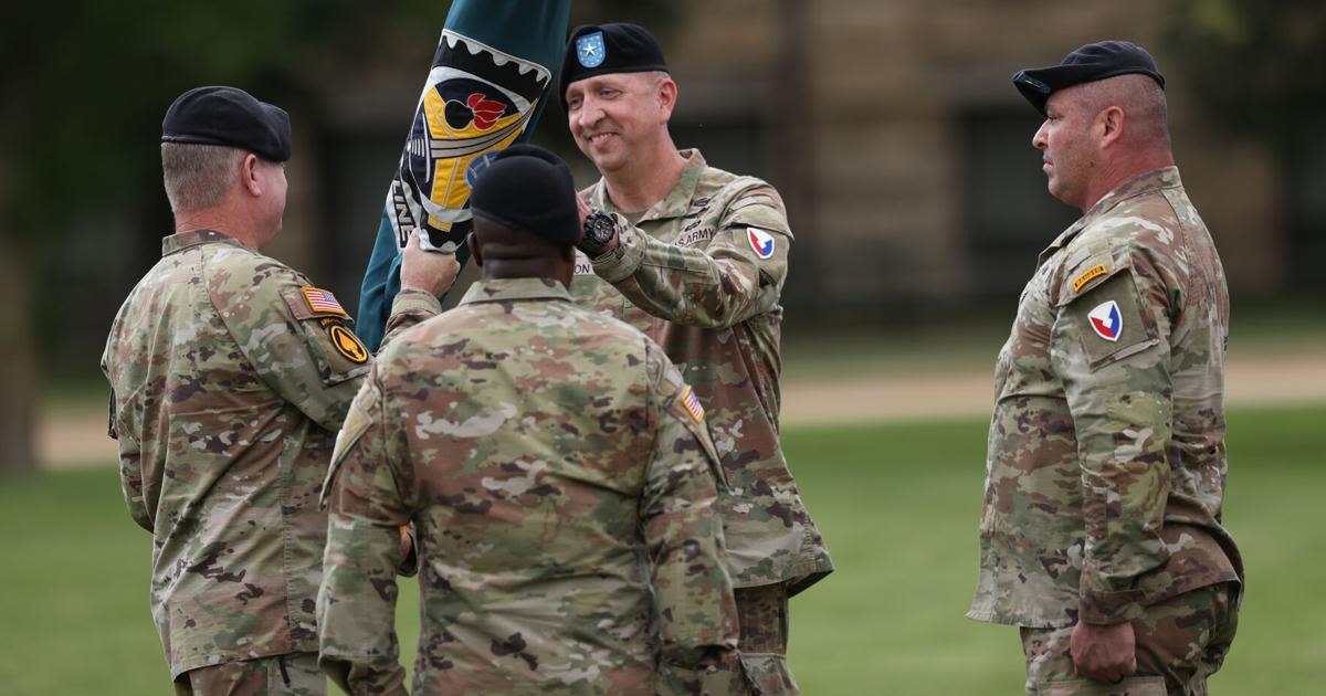 In ceremony rich in tradition, Brigadier General John 'Brad' Hinson assumes command of Army Sustainment Command