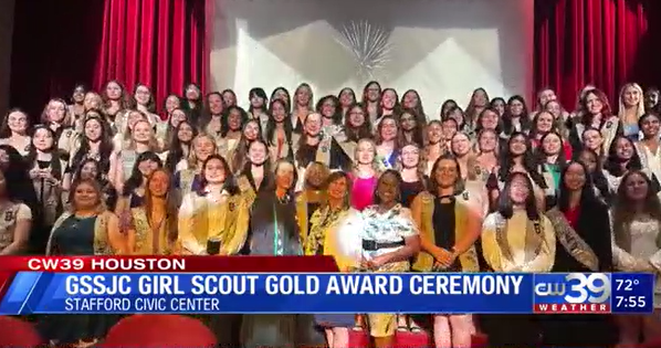 In all, 129 girls were honored in their Gold Award Ceremony