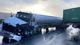 Chains enforced on Interstate 5 north of Redding. Hwy 89 reopens after multi-big rig crash