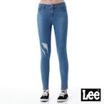 Lee 女款 417 高腰修身窄管牛仔褲 淺藍洗水