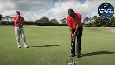 Tiger Woods, Fred Couples deliver masterclass on 50-yard wedge shots