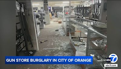 Thieves smash car into OC gun store, steal 85 weapons