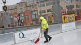 Free Quincy ice skating. Free skate rentals. An early Christmas gift, rink nearly ready
