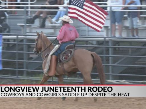 Longview Juneteenth Rodeo rides on despite excessive heat warning