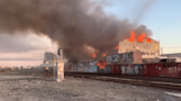 Crews battle 4-alarm fire at Oakland lumber yard