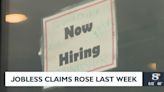 Weekly jobless claims rise to highest level since August